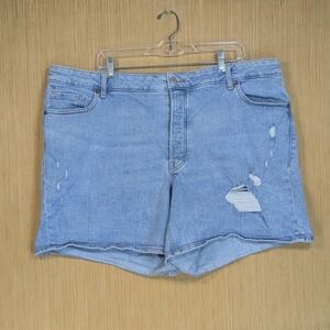 Old Navy‎ OG High Rise Straight Distressed Denim Jean Shorts Casual Women's 22